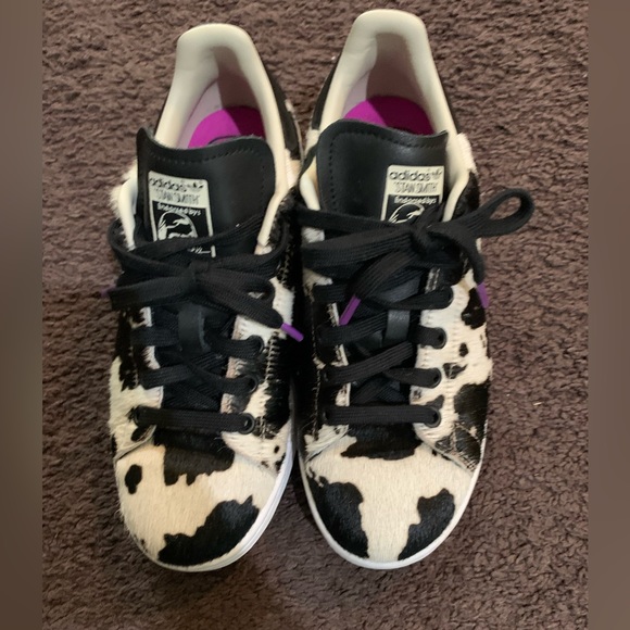 Adidas: Stan Smith 'Fuzzy Cow Print' 🐄 Pony Hair - Picture 8 of 8